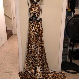 Camilla La Vie Formal Gown Size 4 Leopard Print